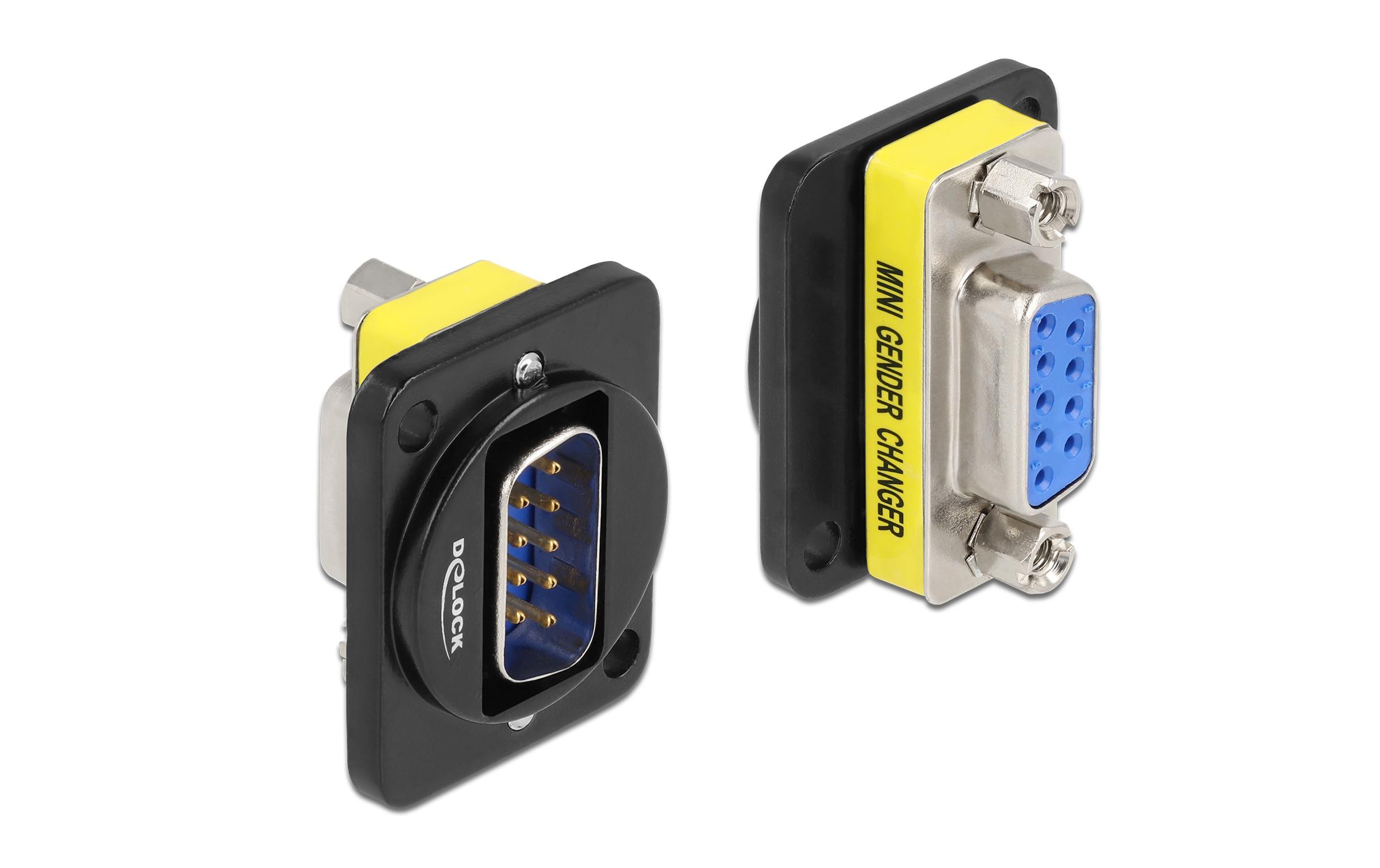 Delock D-Typ Modul DB9 Stecker zu DB9 Buchse 0 m Delock D-Typ Modul DB9 Stecker zu DB9 Buchse 0 m