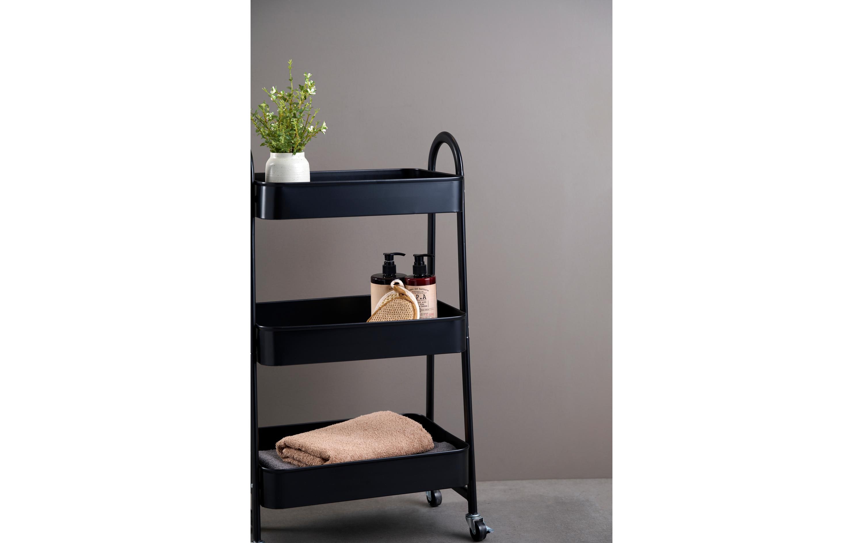 Schou Servierwagen mit 3 Etagen Schwarz