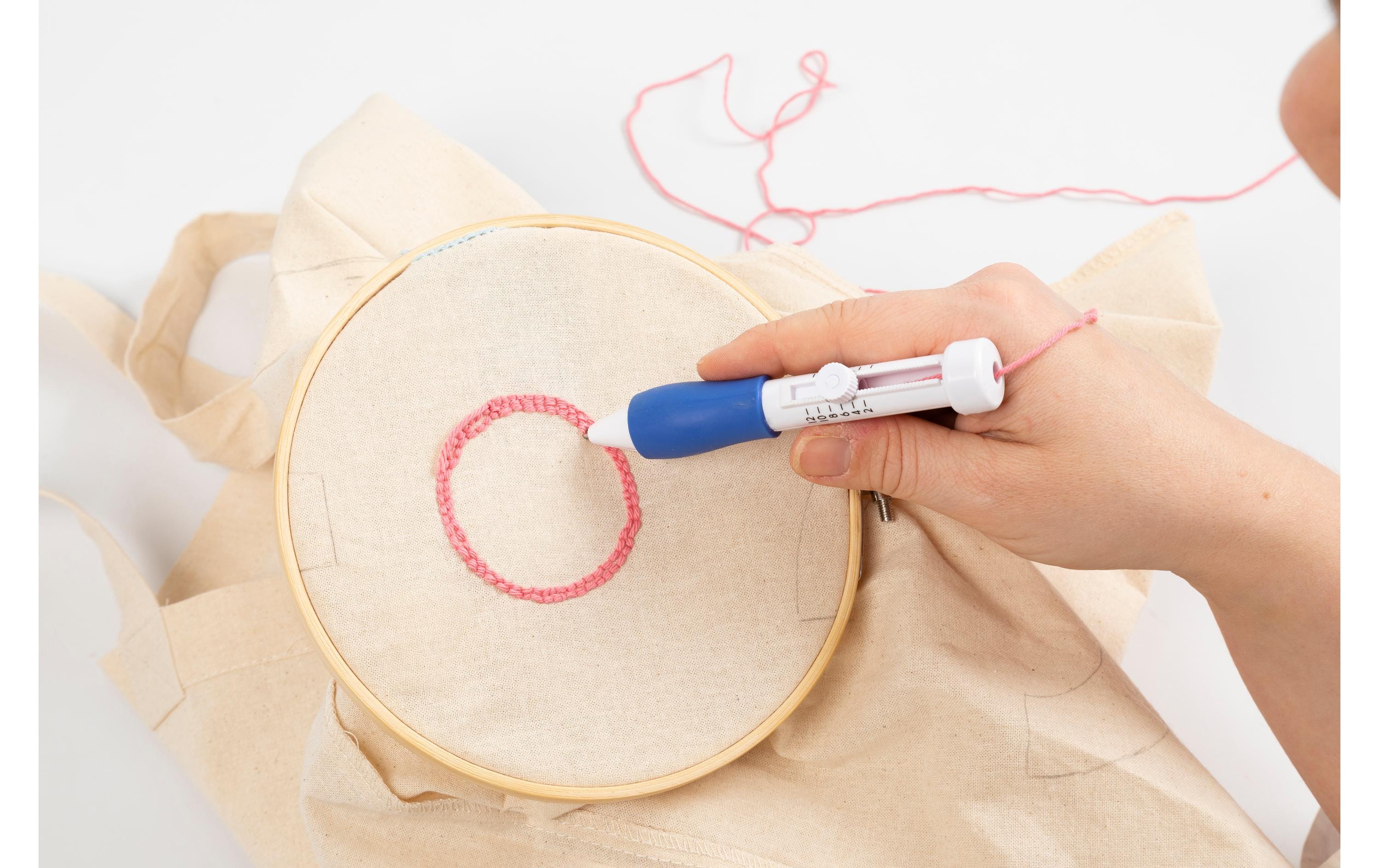 Creativ Company Bastelset Punch Needle Einkaufstasche