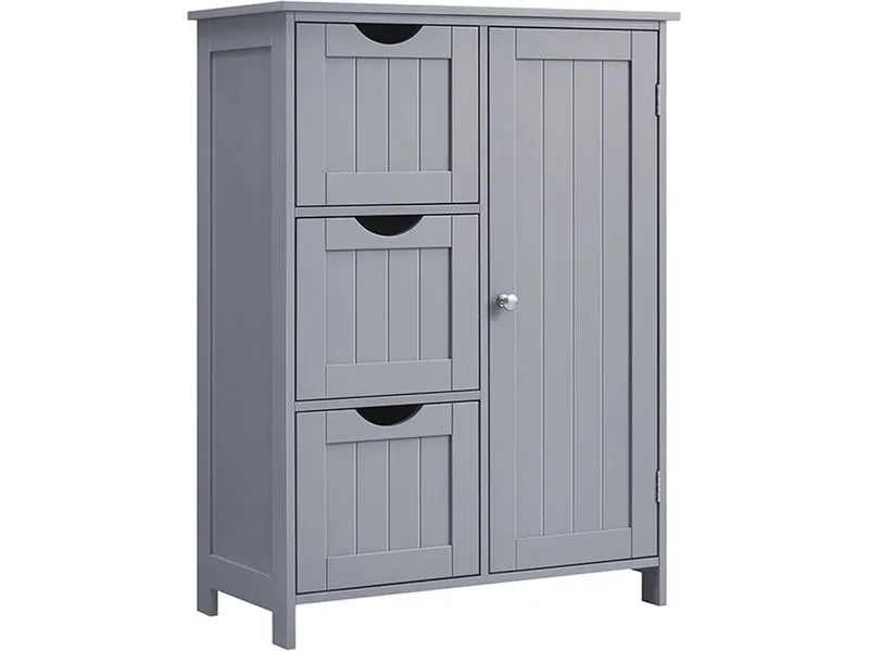 VASAGLE Kommode in Landhausstil 60 x 80 cm, Grau VASAGLE Kommode in Landhausstil 60 x 80 cm, Grau
