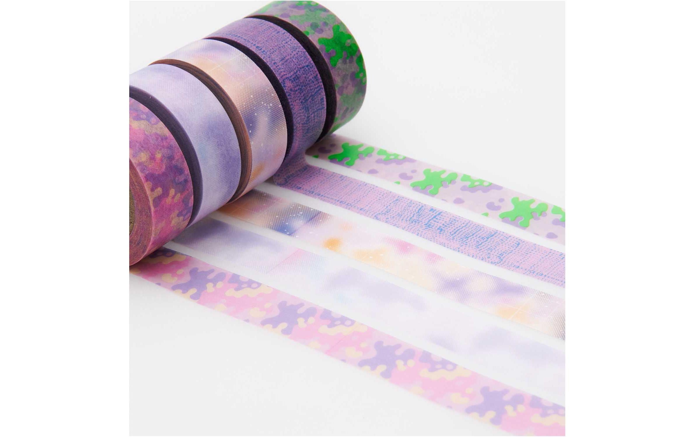 Rico Design Washi Tape Transformation 5 Stück, Lila, 10 m