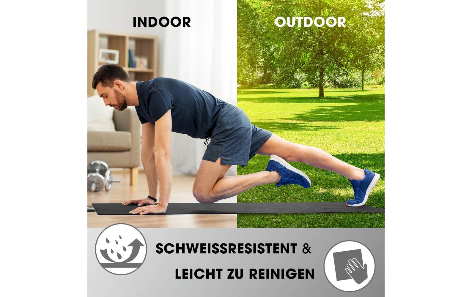 World Fitness Fitnessmatte Yamuna 183 cm x 61 cm, Schwarz
