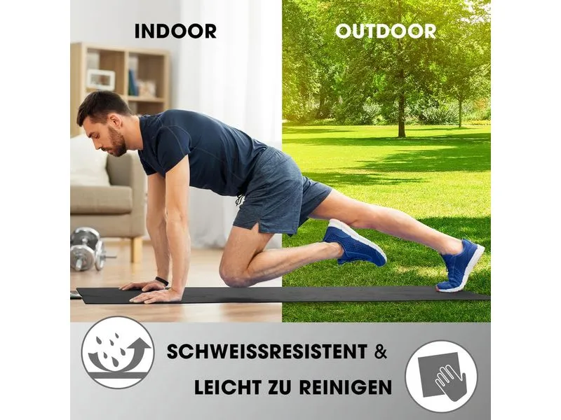 World Fitness Fitnessmatte Jivan 183 cm x 61 cm, Schwarz