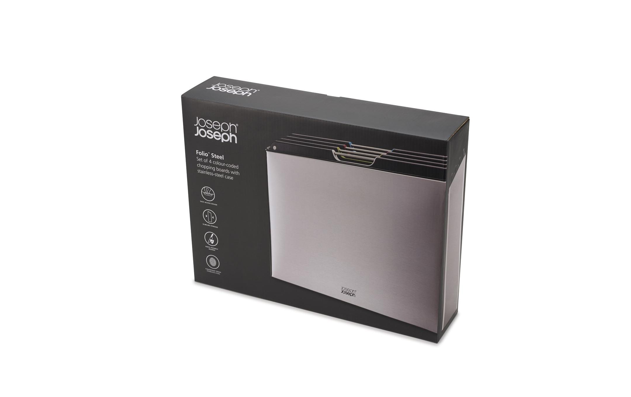 Joseph Joseph Schneidebrett-Set Folio Steel Silber