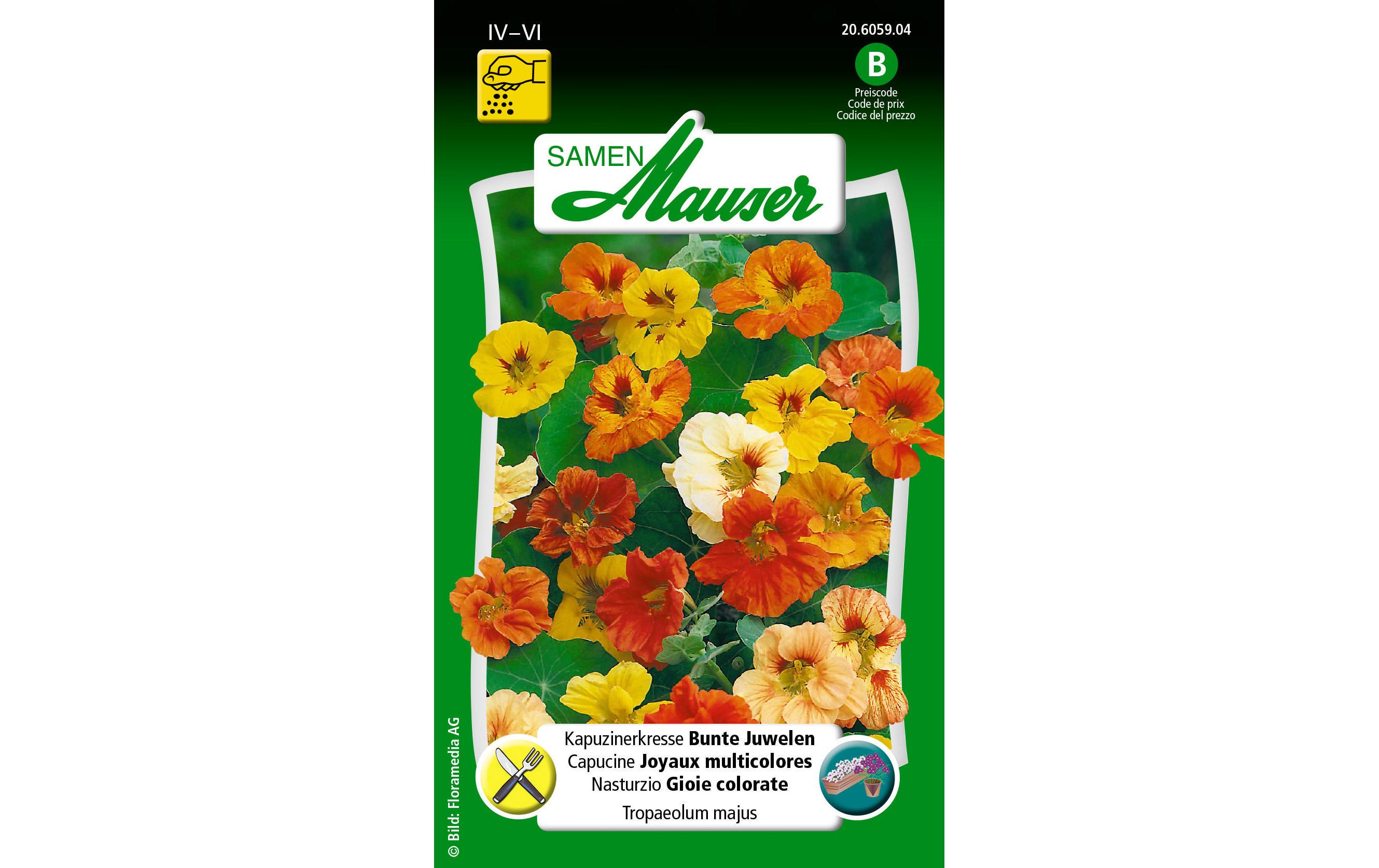 Samen Mauser Essbare Blüten Kapuzinerkresse Bunte Juwelen Samen Mauser Essbare Blüten Kapuzinerkresse Bunte Juwelen