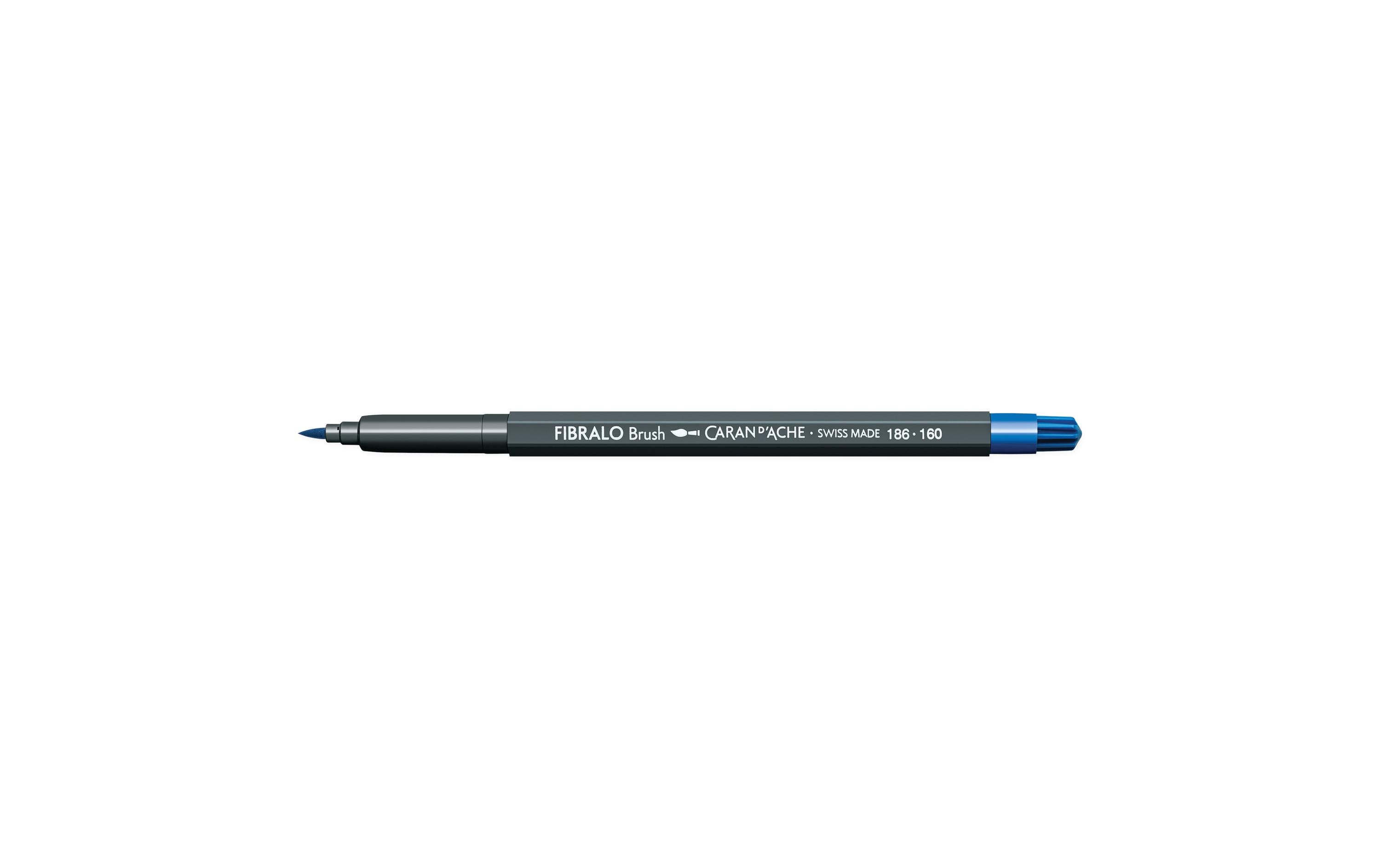Caran d'Ache Filzstift Fibralo Brush Kobaltblau, 1 Stück