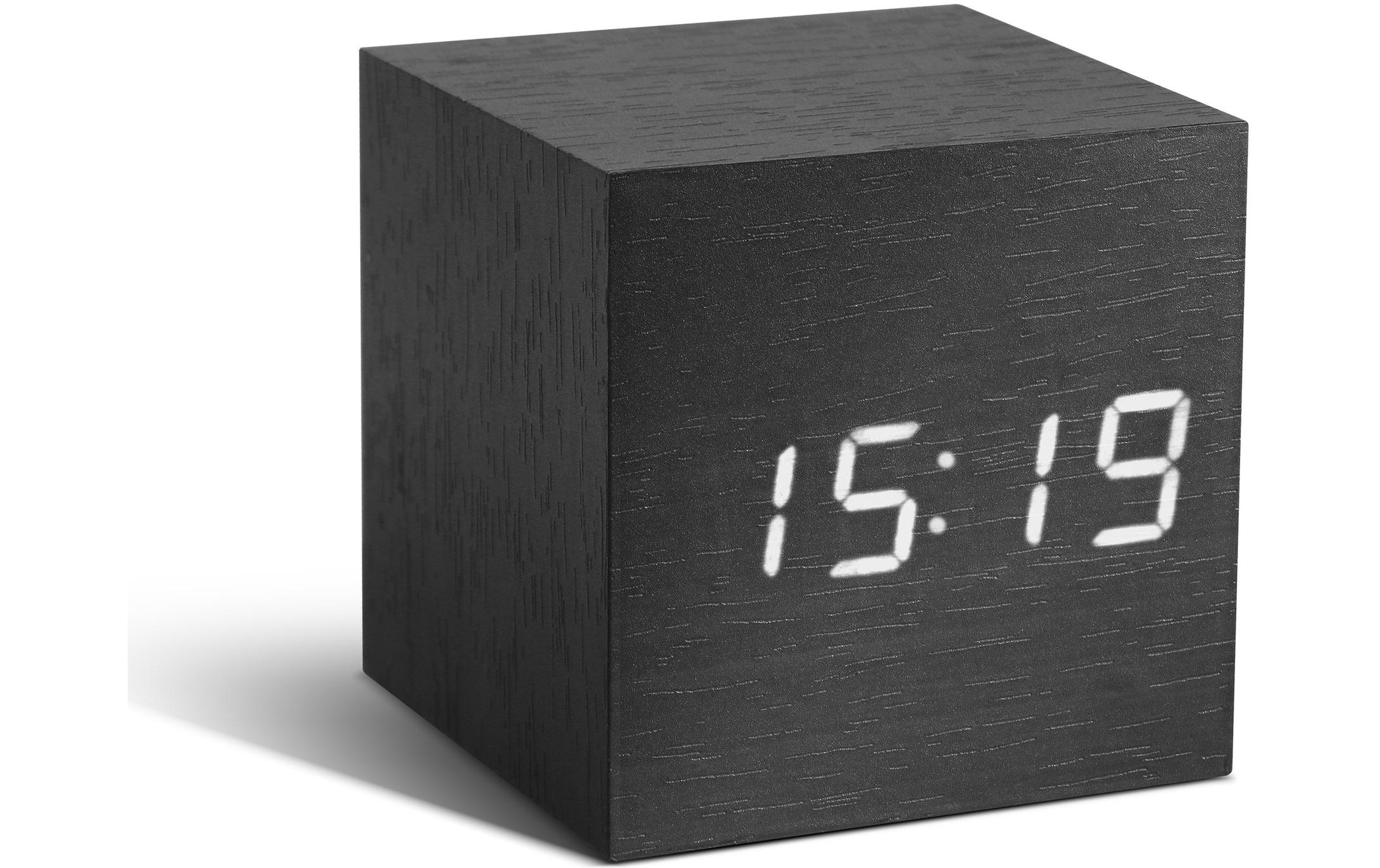 Gingko Digitalwecker Cube Black