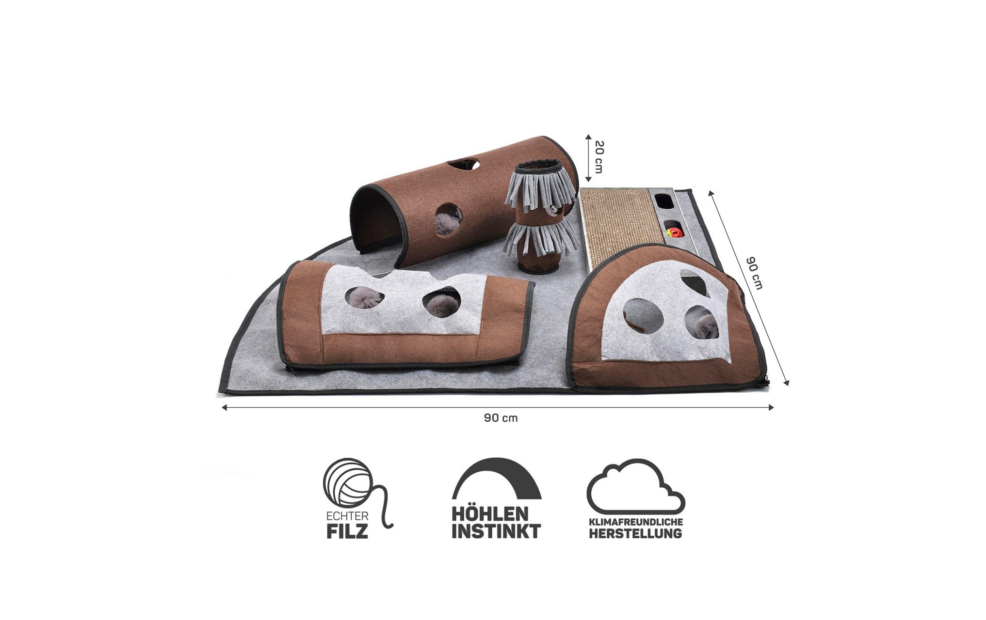 CanadianCat Katzen-Spielzeug Activity Teppich Calvin, 90 x 90 x 20 cm CanadianCat Katzen-Spielzeug Activity Teppich Calvin, 90 x 90 x 20 cm