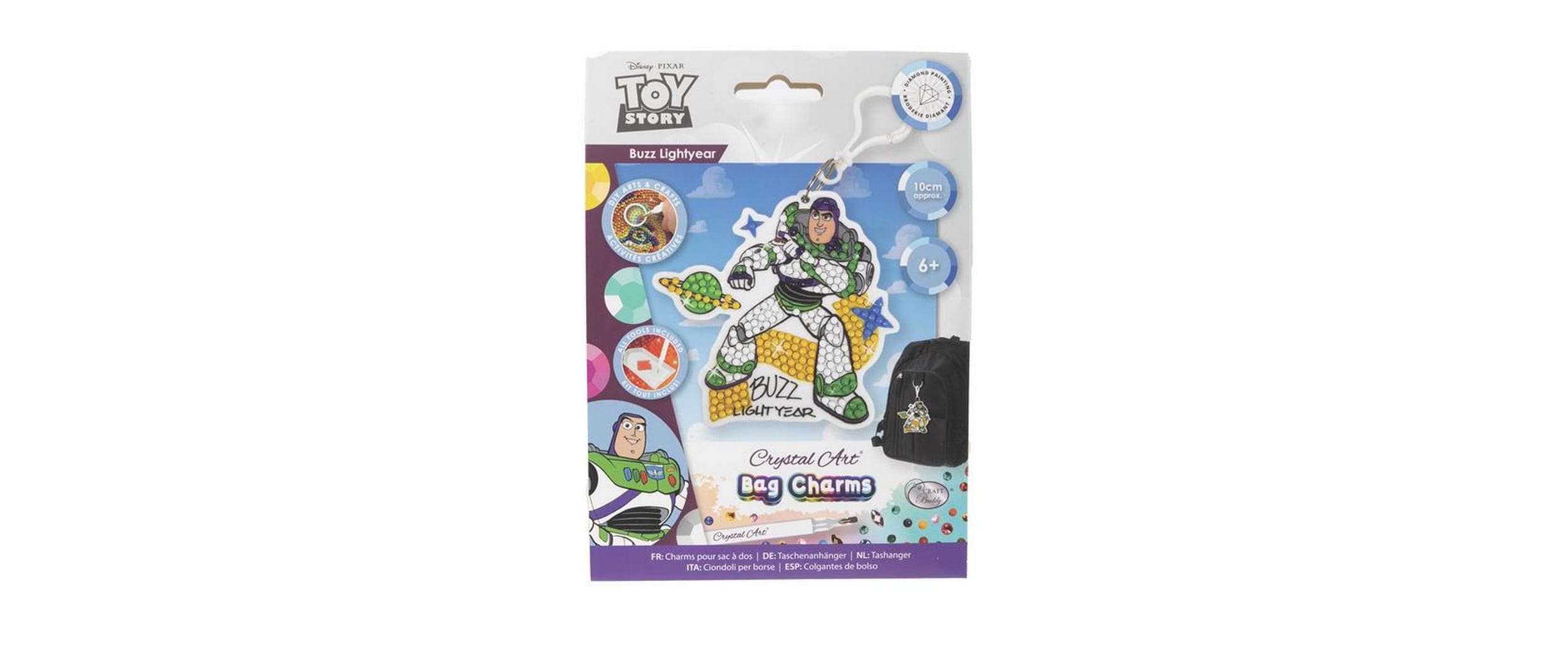 CRAFT Buddy Buzz Lightyear, Crystal Art Rucksack Anhänger