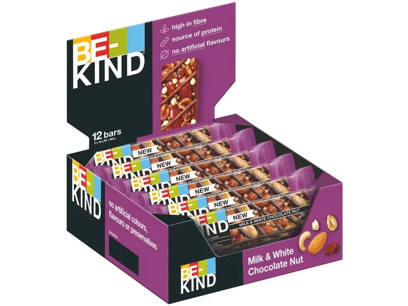 BE-KIND Riegel Milk & White Chocolate Nut 12 x 40 g BE-KIND Riegel Milk & White Chocolate Nut 12 x 40 g