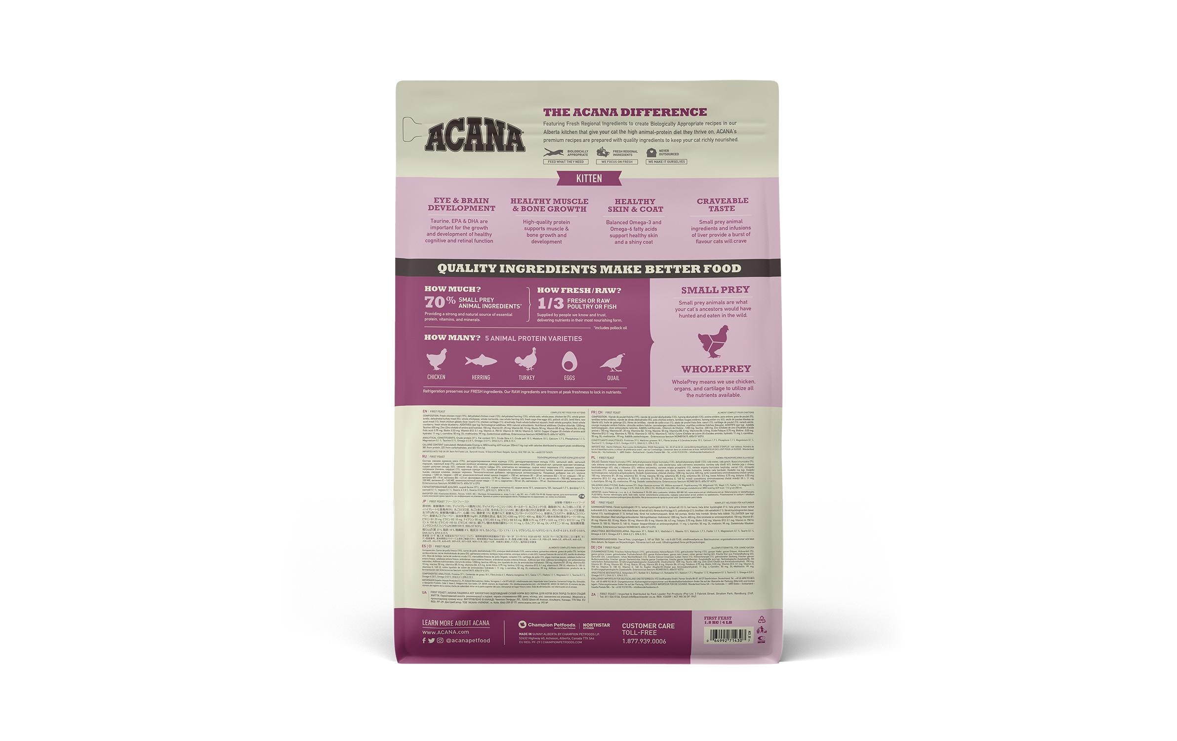 Acana Trockenfutter First Feast, 1.8 kg Acana Trockenfutter First Feast, 1.8 kg