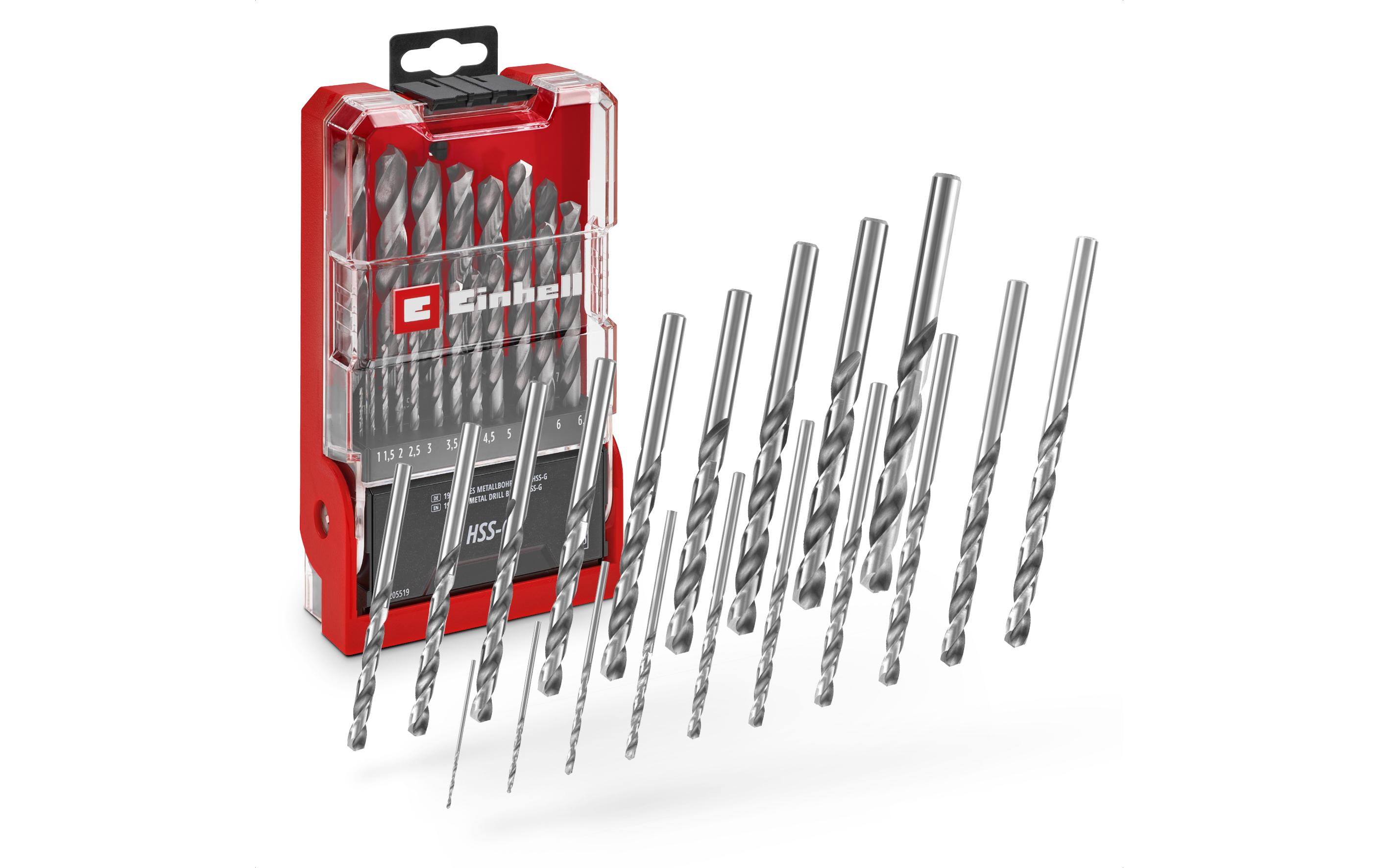 Einhell Metallbohrer-Set HSS-G 19tlg LS