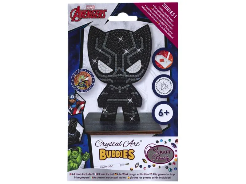 CRAFT Buddy Bastelset Crystal Art Buddies Black Panther Figur CRAFT Buddy Bastelset Crystal Art Buddies Black Panther Figur