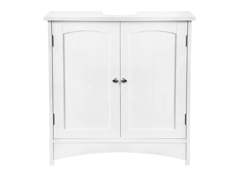 VASAGLE Waschbeckenunterschrank mit Doppeltür 60 x 60 cm, Weiss VASAGLE Waschbeckenunterschrank mit Doppeltür 60 x 60 cm, Weiss