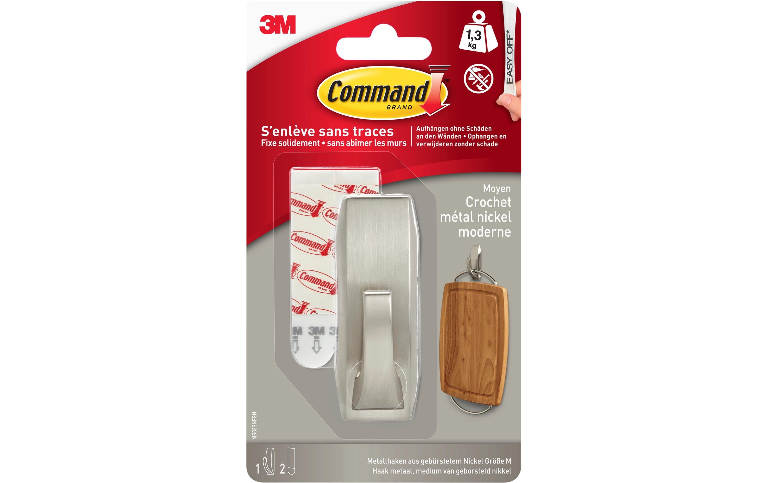 Command Klebehaken Metall «Modern Reflection» 1.3 kg, Silber