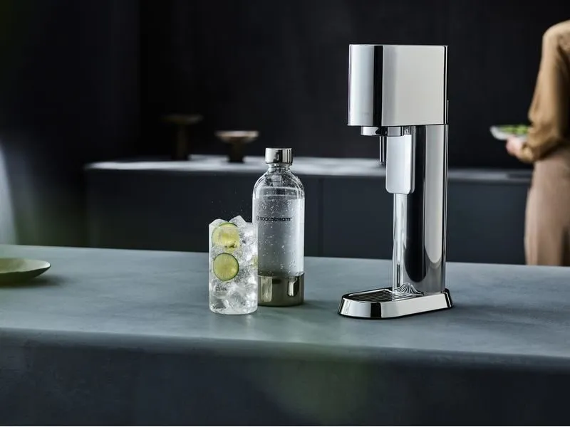 Sodastream Wassersprudler Enso mit Quickconnect und Flasche Silber Sodastream Wassersprudler Enso mit Quickconnect und Flasche Silber