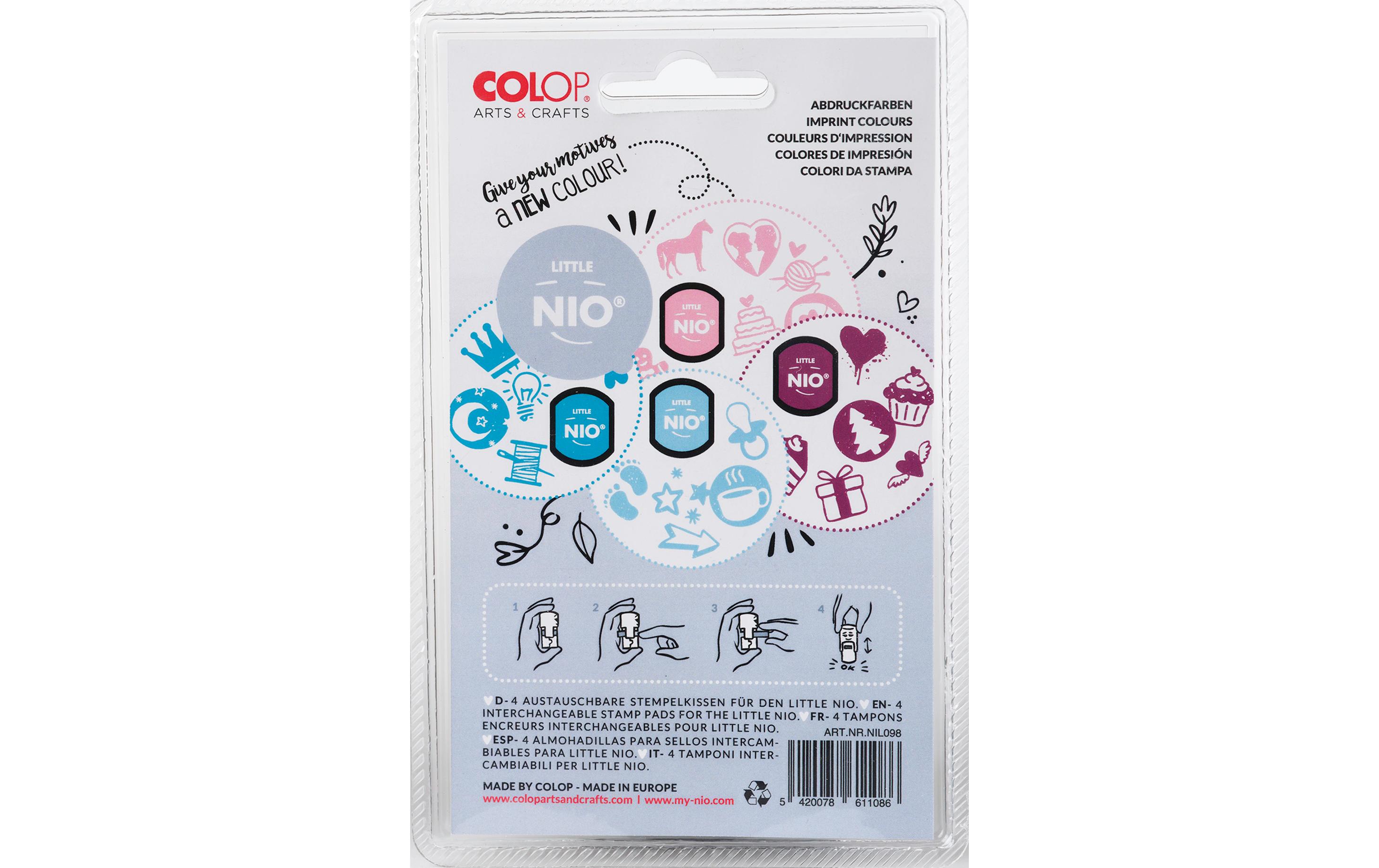 Colop Nio Stempelkissen Little Nio 4 Stück, Pastell