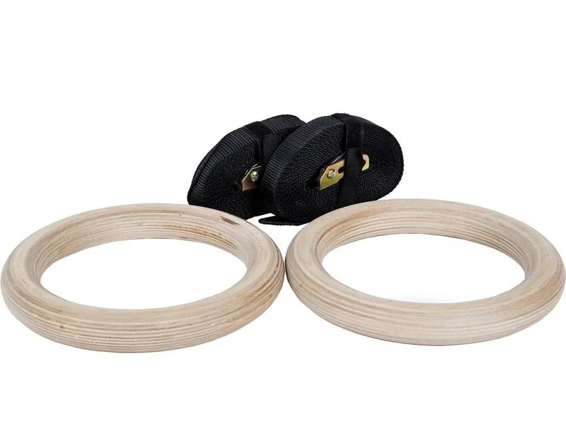 Fitcom Turnringe aus Holz inkl. Gurte