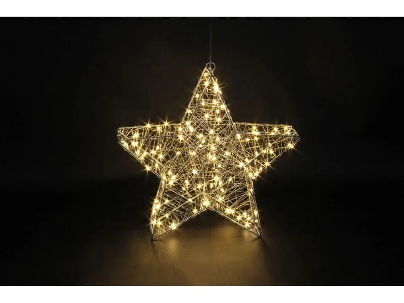 Dameco LED-Figur Stern, 120 LEDs, 8 x 38 cm, Silber Dameco LED-Figur Stern, 120 LEDs, 8 x 38 cm, Silber