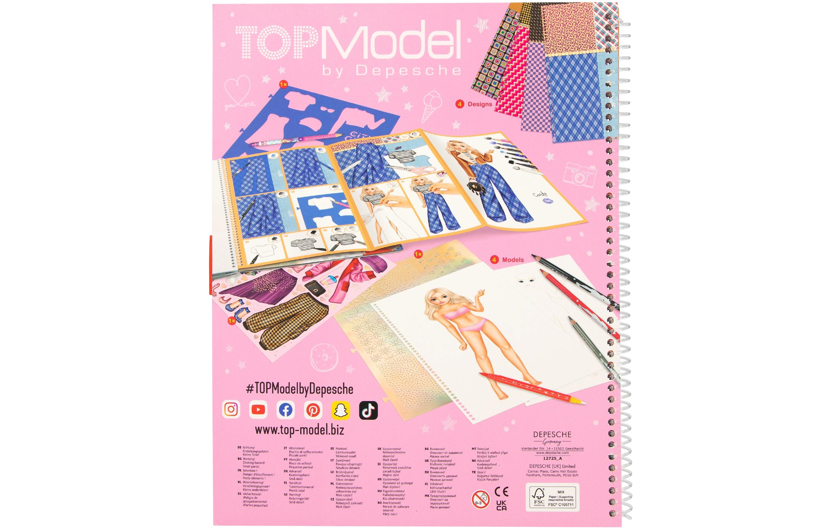 Topmodel Malbuch Design Book Top Model 60 Seiten