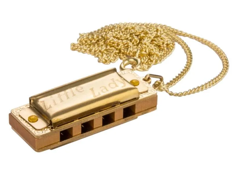 Hohner Mundharmonika Miniature Little Gold Halskette – C-Dur