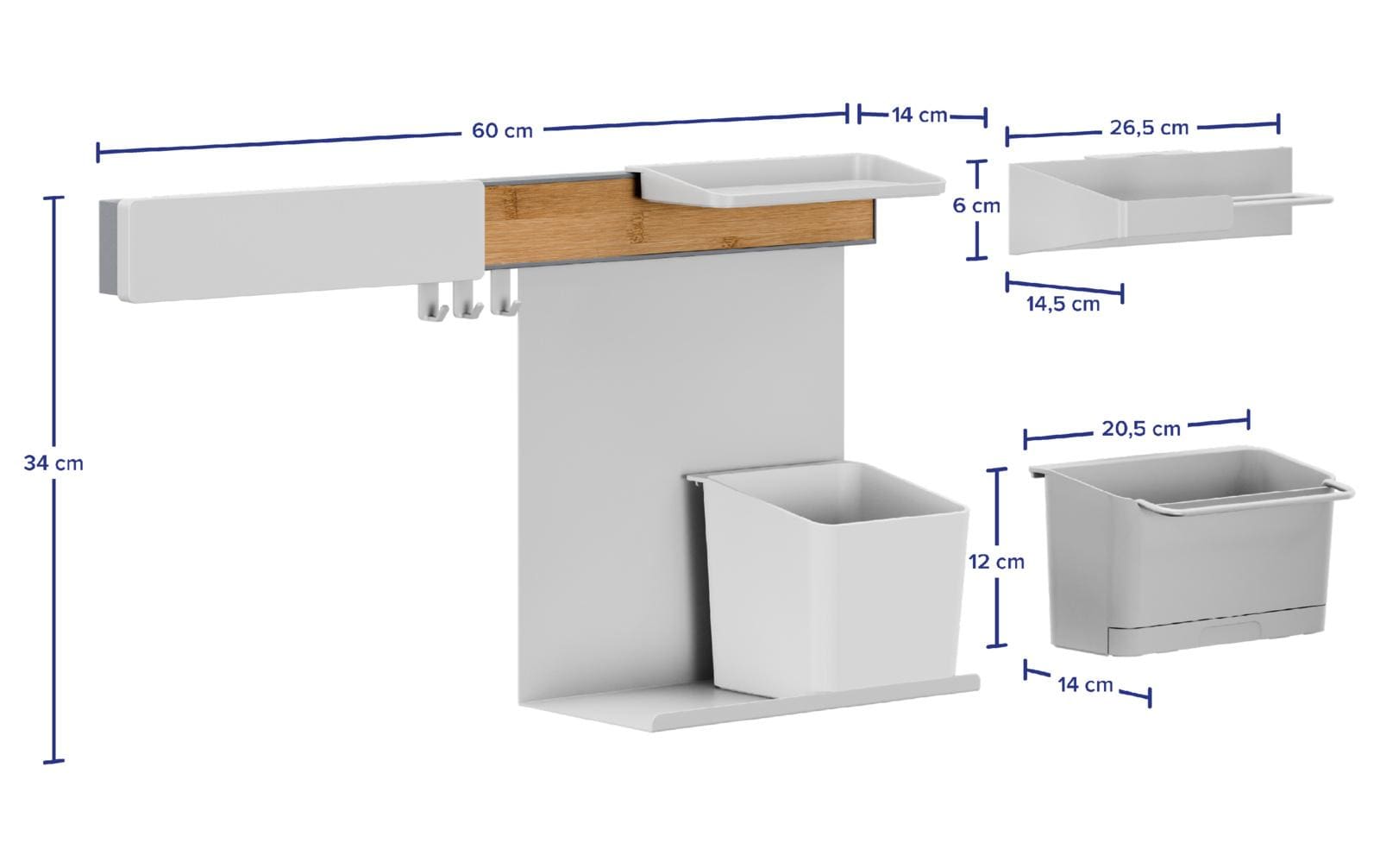 tesa Kombi Set XL Bambus/Weiss tesa Kombi Set XL Bambus/Weiss
