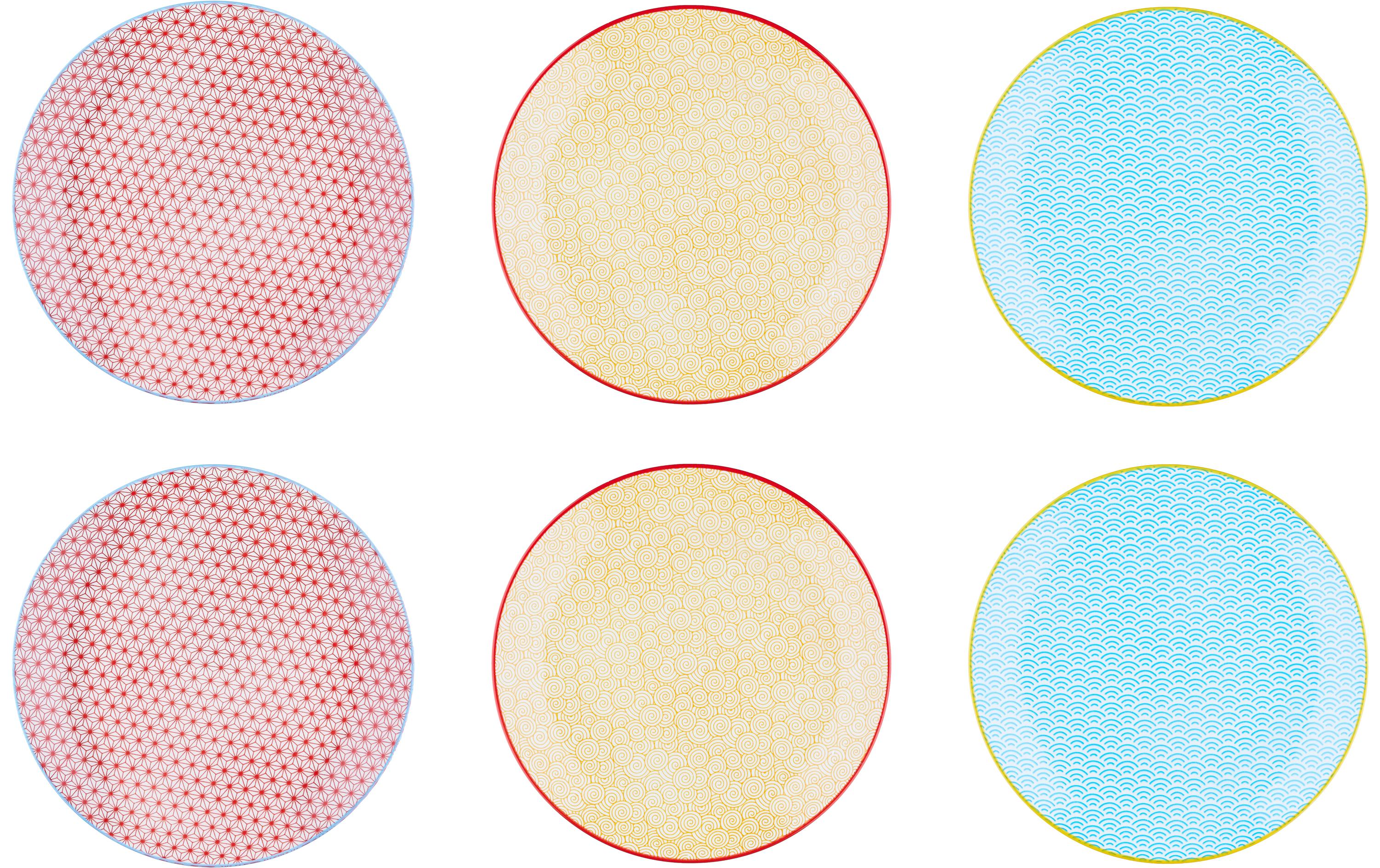 Björn Speiseteller Pattern Ø 26 cm, 6 Stück, Mehrfarbig