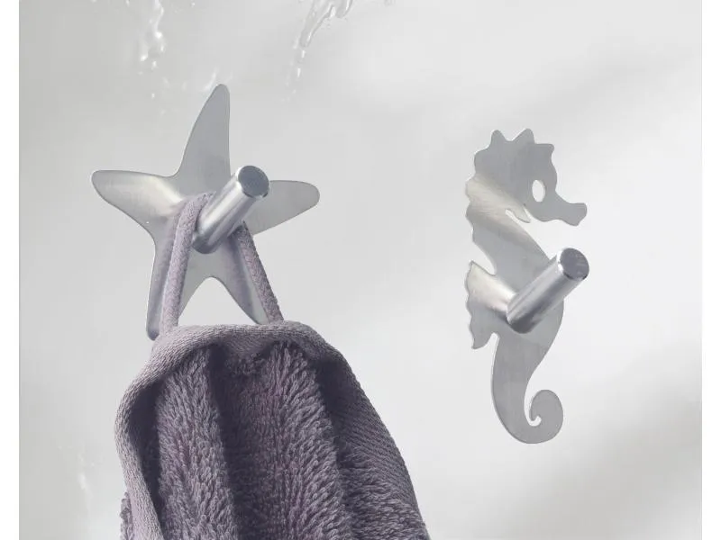 Kleine Wolke Wandhaken Star 2er Set, Edelstahl, Grau Kleine Wolke Wandhaken Star 2er Set, Edelstahl, Grau