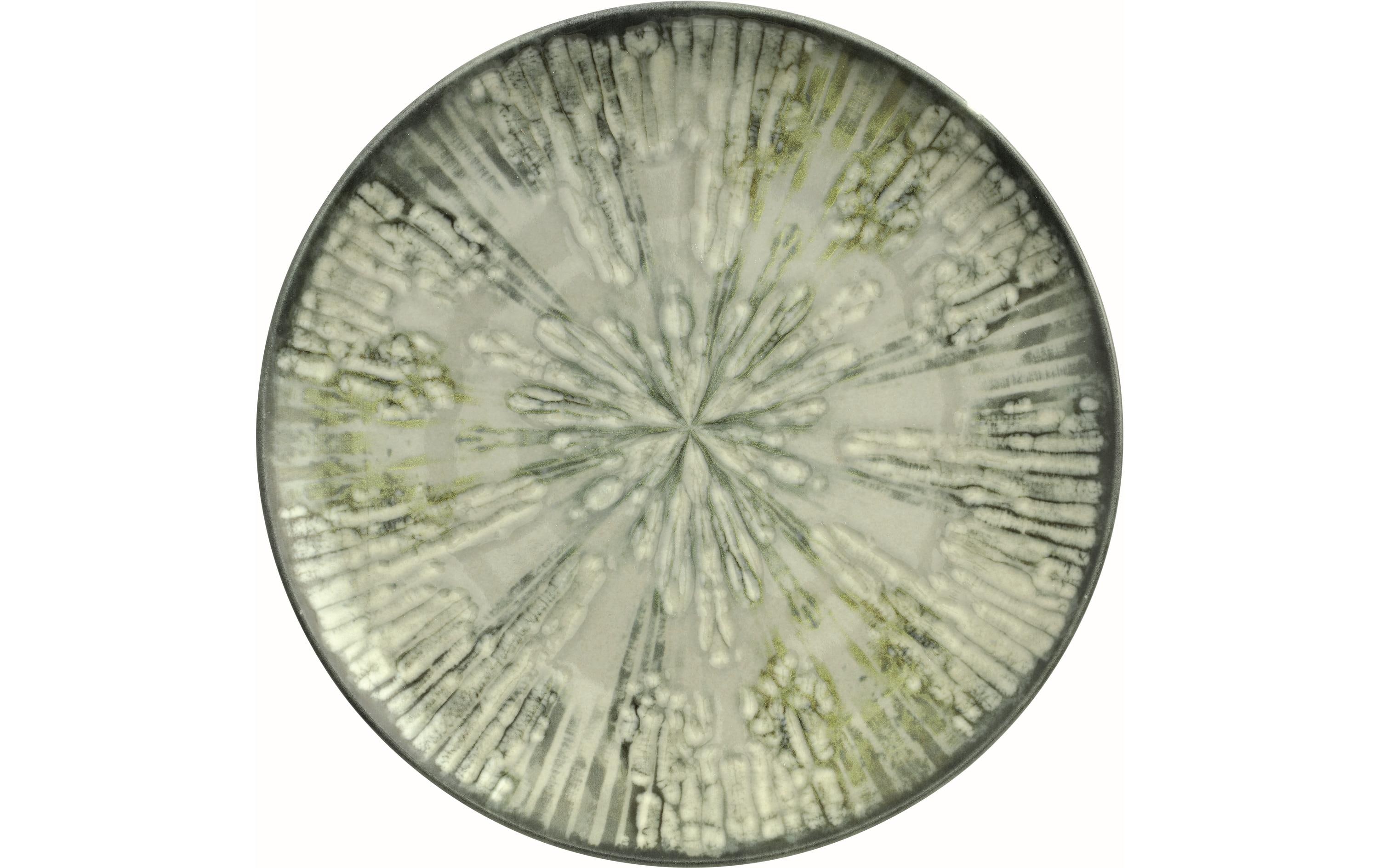 Arthur Krupp Speiseteller Fusion Grey Ø 28 cm, 4 Stück, Grau/Grün