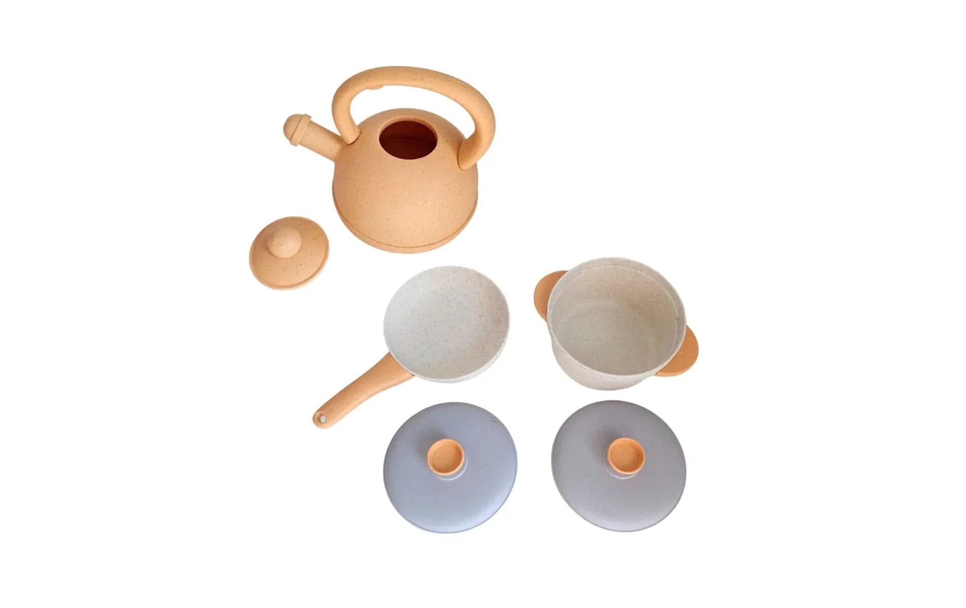 alldoro Koch- und Geschirrset für die Kinderküche, 14-teilig