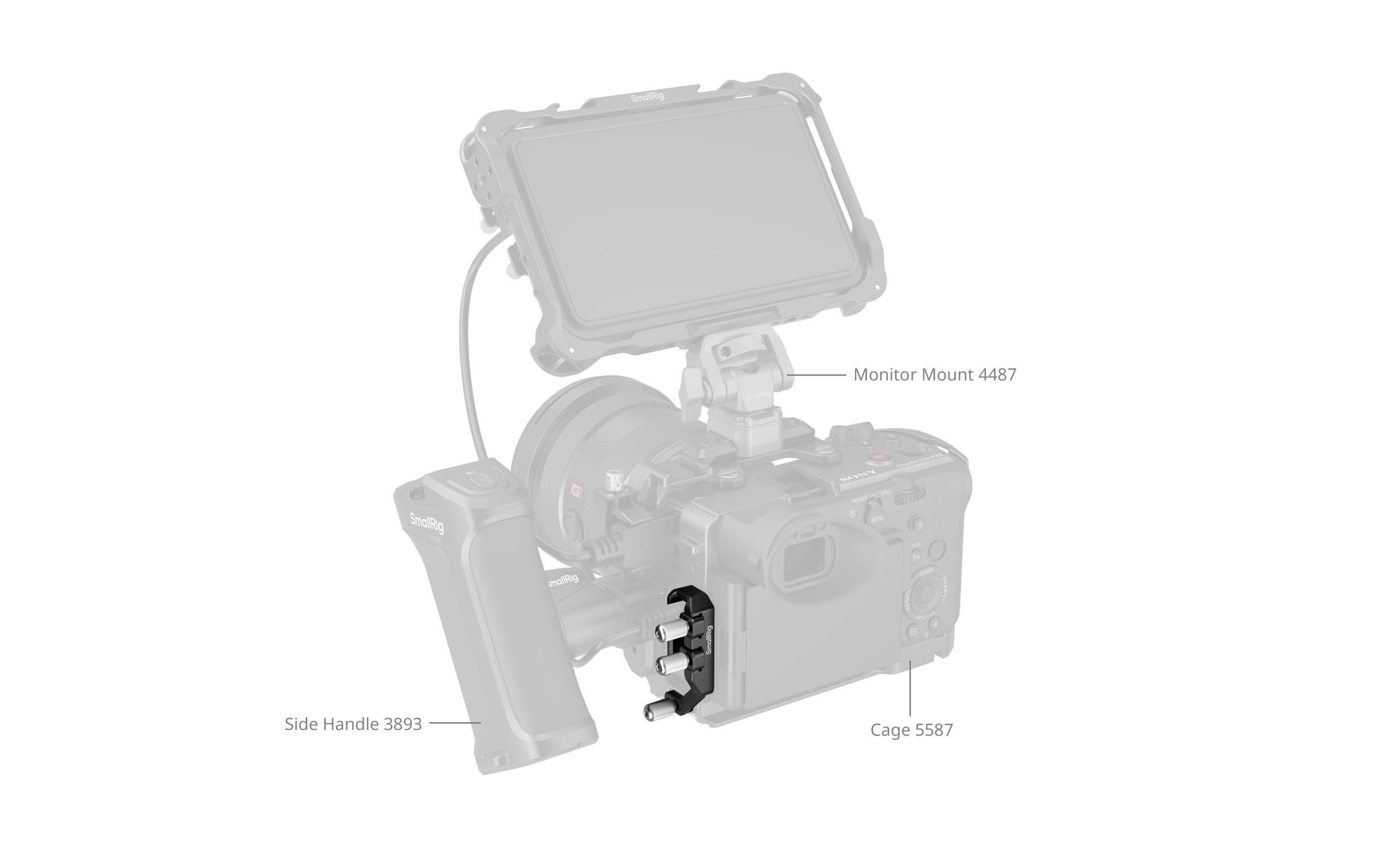 Smallrig USB-C & MULTI Kabelklemme für Käfige für Sony FX2