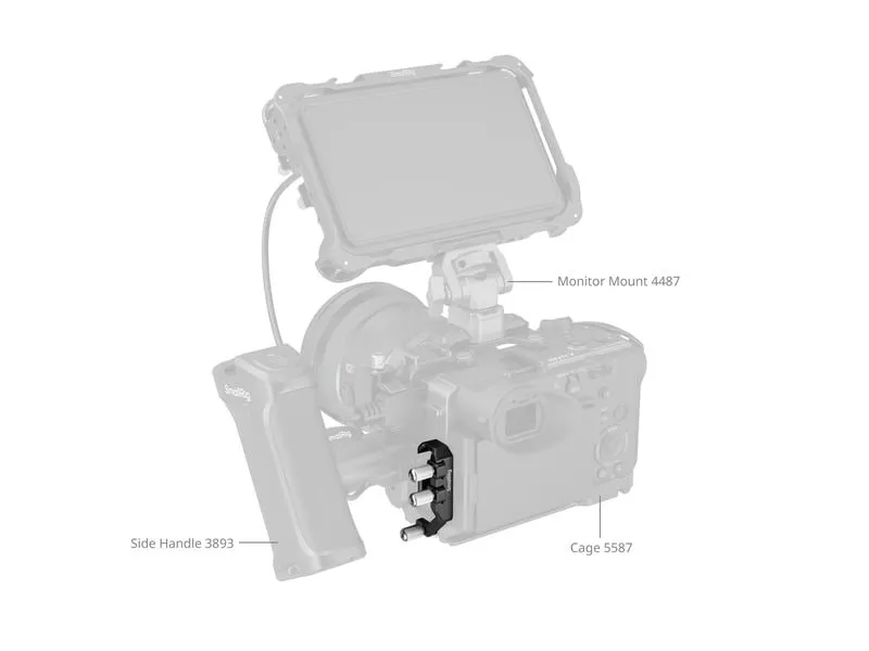 Smallrig USB-C & MULTI Kabelklemme für Käfige für Sony FX2 Smallrig USB-C & MULTI Kabelklemme für Käfige für Sony FX2