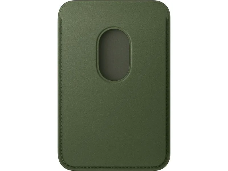 Apple iPhone Fine Woven Wallet mit MagSafe Moosgrün