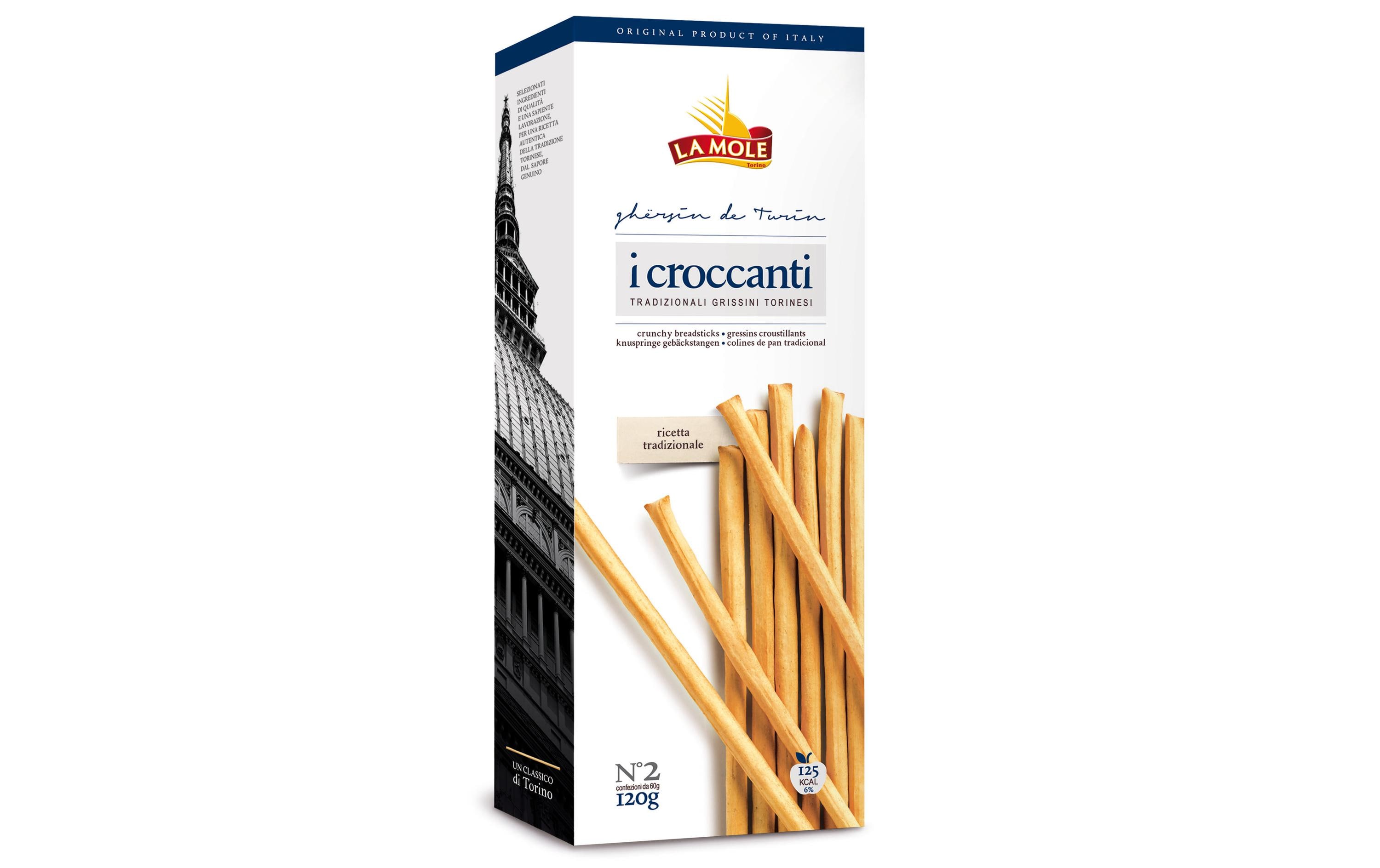 La Mole Apéro Croccanti Grissini Torinesi Classici 120 g La Mole Apéro Croccanti Grissini Torinesi Classici 120 g