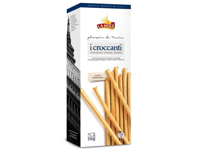 La Mole Apéro Croccanti Grissini Torinesi Classici 120 g La Mole Apéro Croccanti Grissini Torinesi Classici 120 g