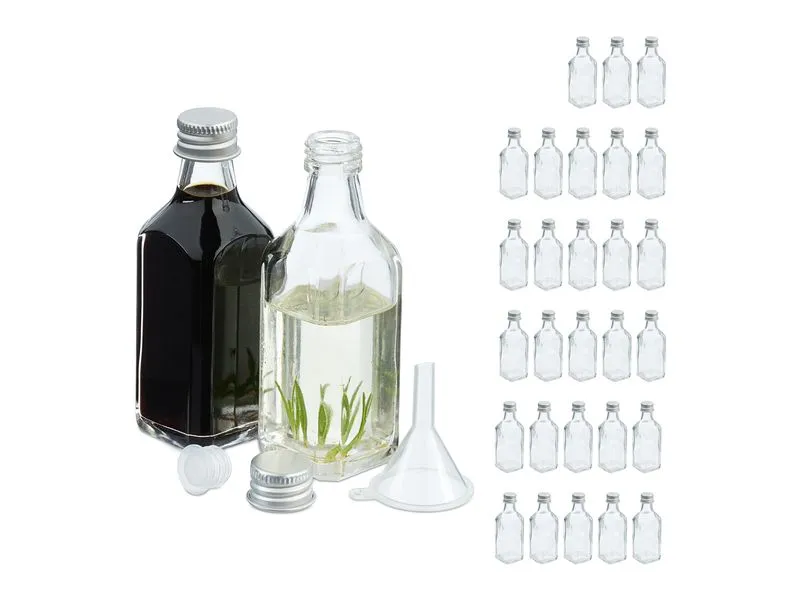 relaxdays Einmachflasche 50 ml, 30 Stück