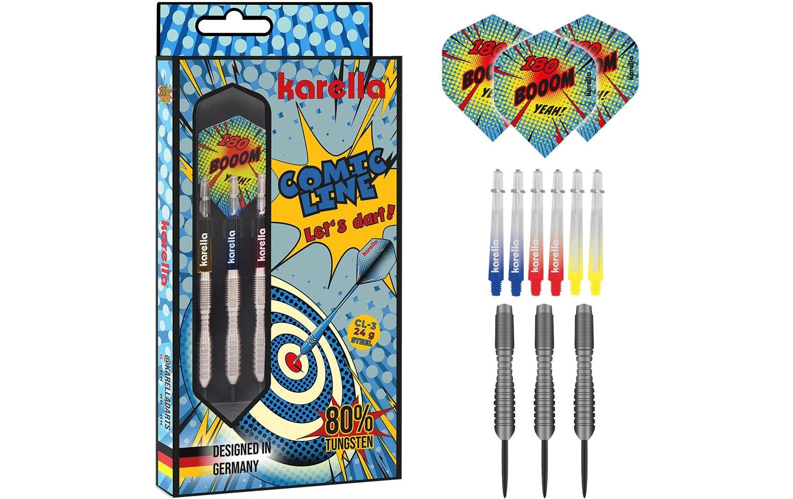 Karella Steeldart Comic Line CL-3 24 g, 3 Stück Karella Steeldart Comic Line CL-3 24 g, 3 Stück