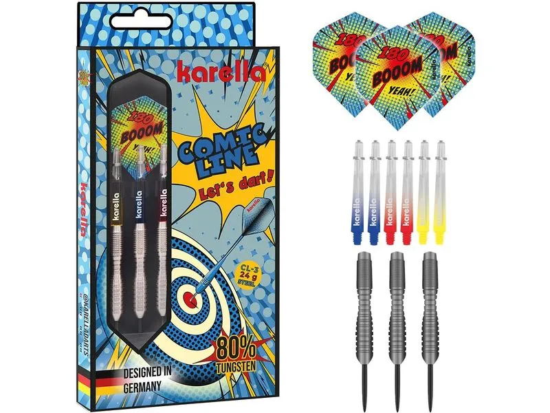 Karella Steeldart Comic Line CL-3 24 g, 3 Stück Karella Steeldart Comic Line CL-3 24 g, 3 Stück
