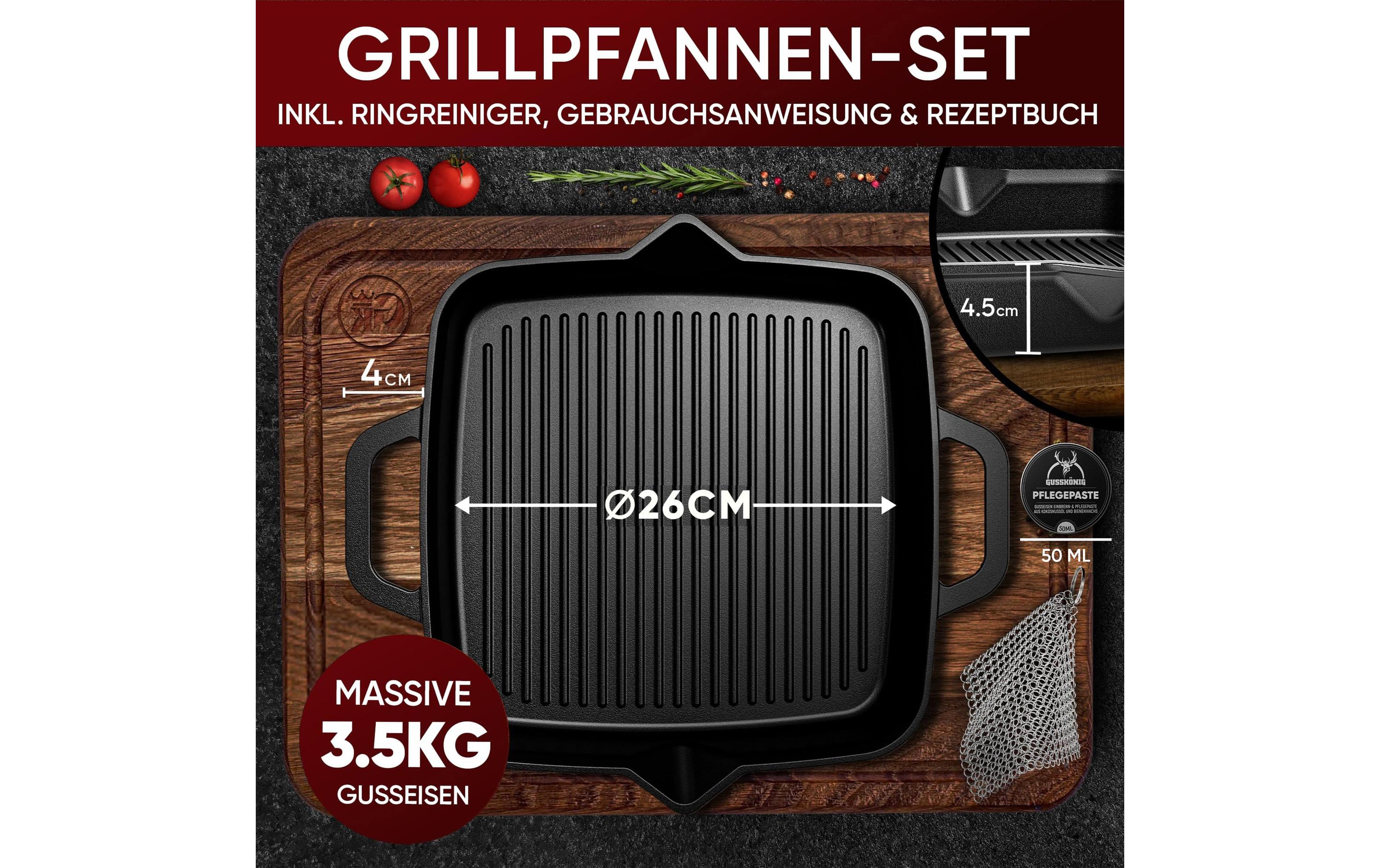 Gusskoenig Eingebrannte Grillpfanne 26 cm