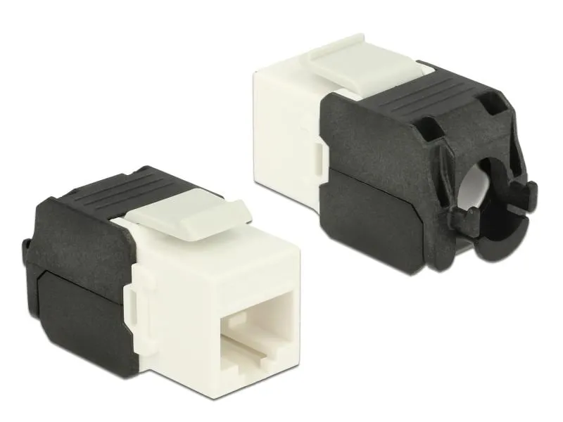 Delock Keystone-Modul RJ-45 Cat.6A, UTP Weiss Delock Keystone-Modul RJ-45 Cat.6A, UTP Weiss