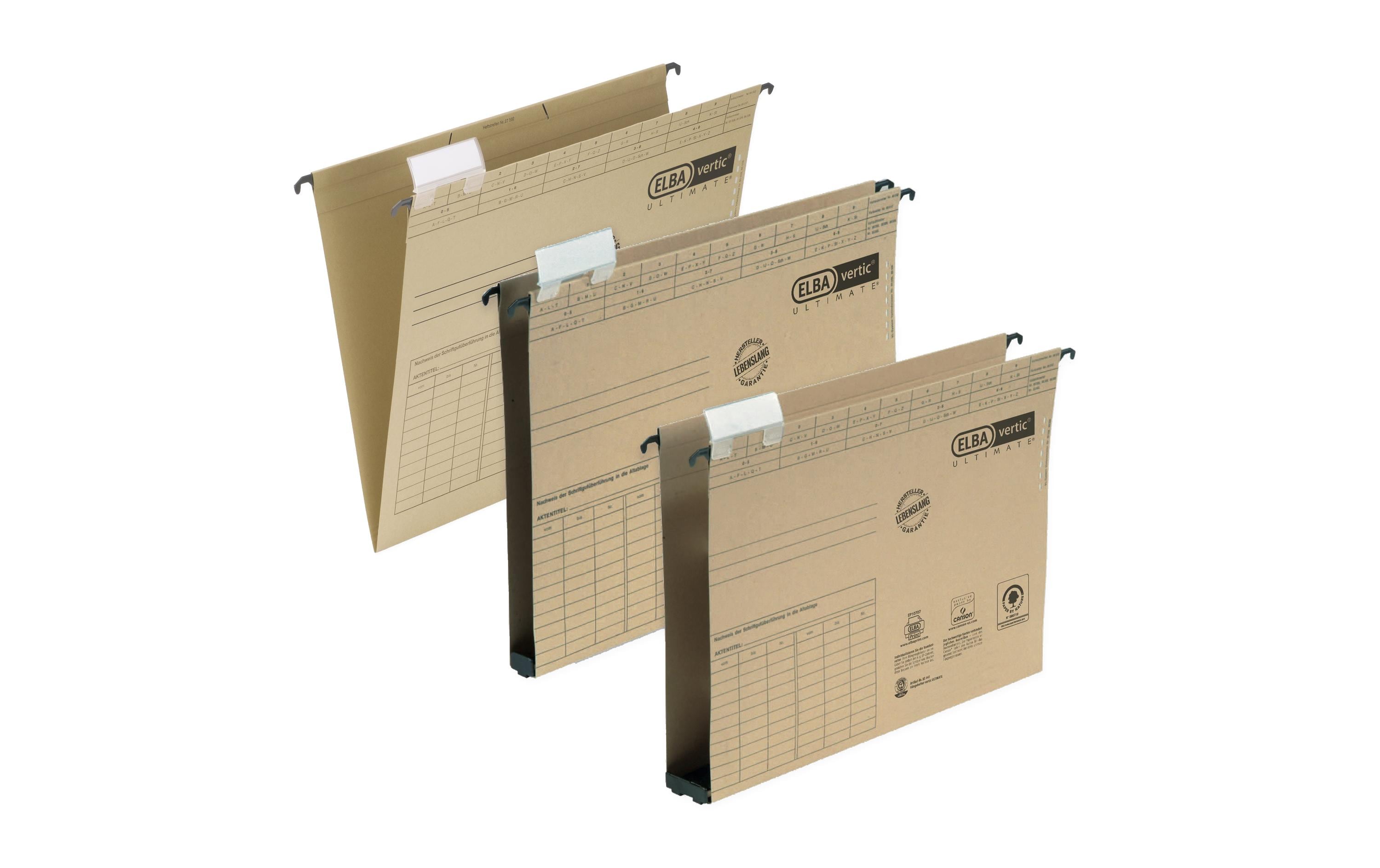 Elba Hängeregister Ultimate 1 ohne Boden Braun, 25 Stk.