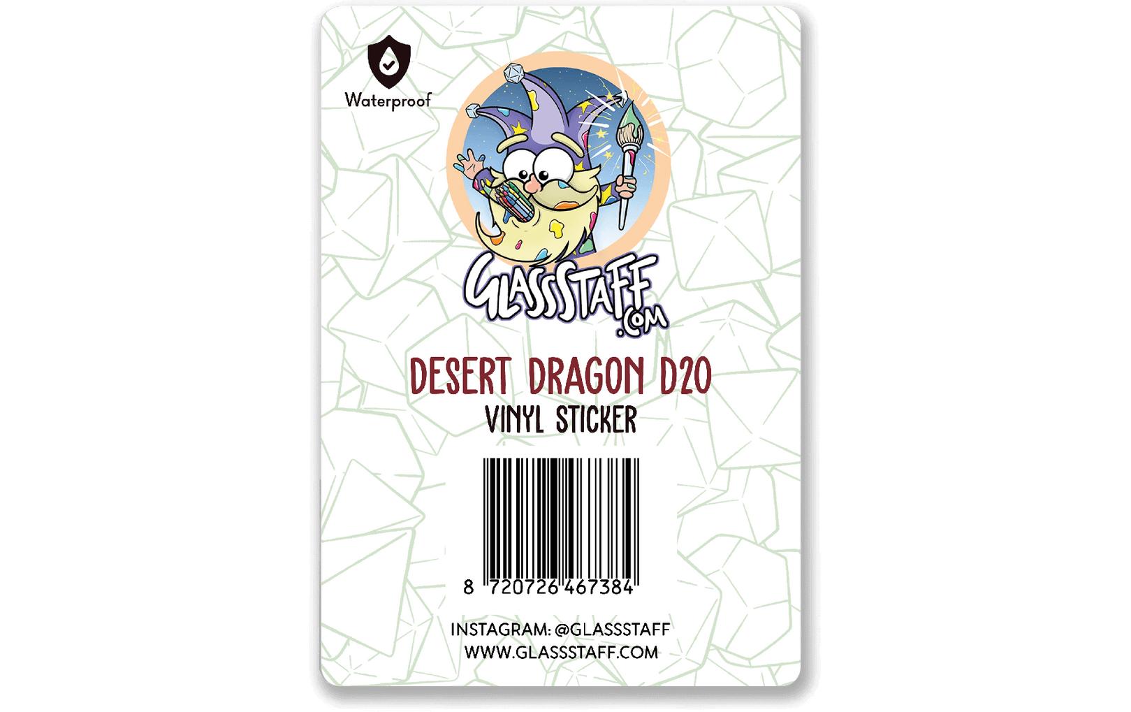 Glass Staff Dragon D20 Sticker Mehrfarbig