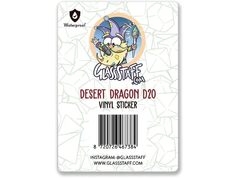 Glass Staff Dragon D20 Sticker Mehrfarbig Glass Staff Dragon D20 Sticker Mehrfarbig
