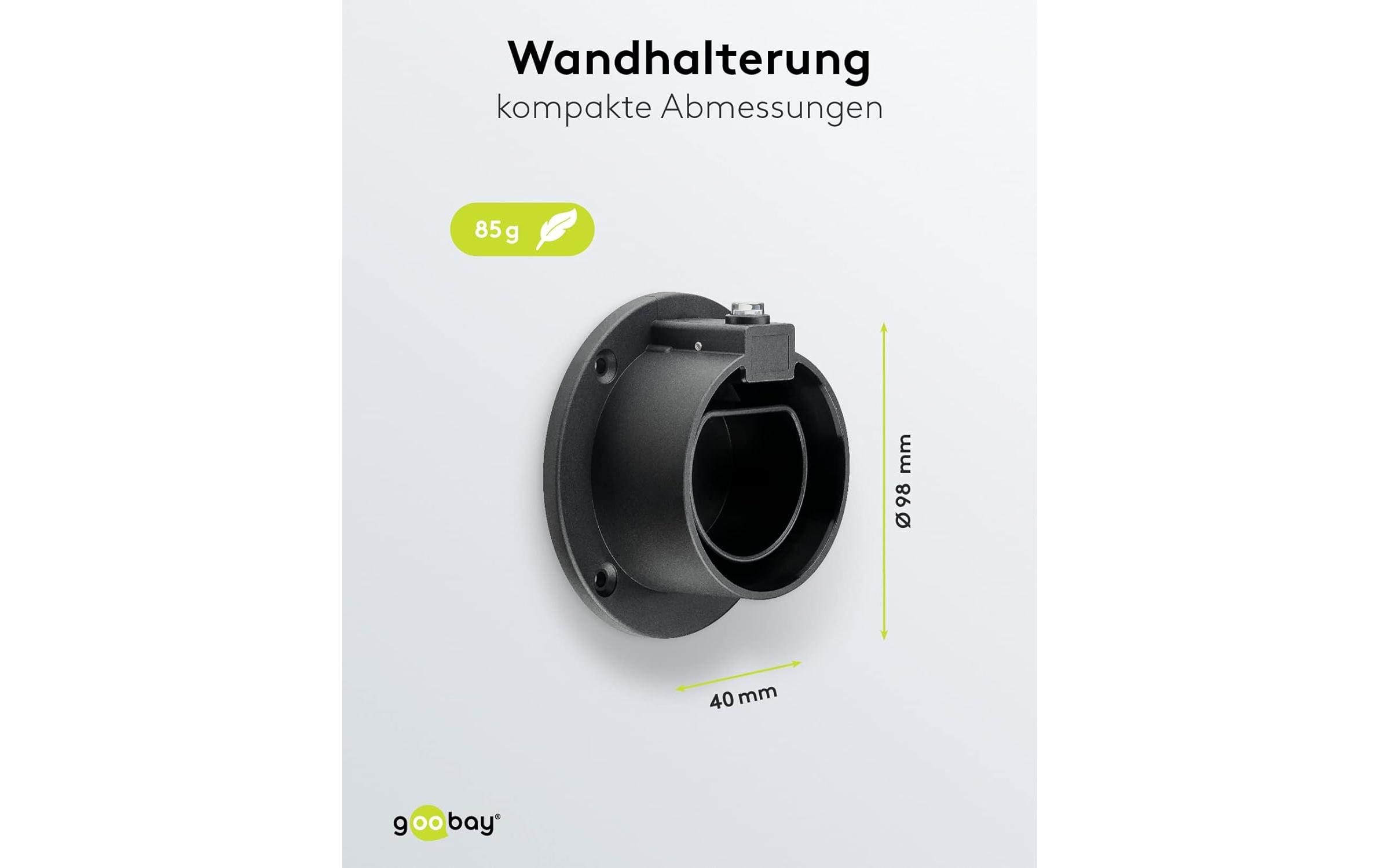 Goobay Wandhalterung für Ladekabel Typ-2