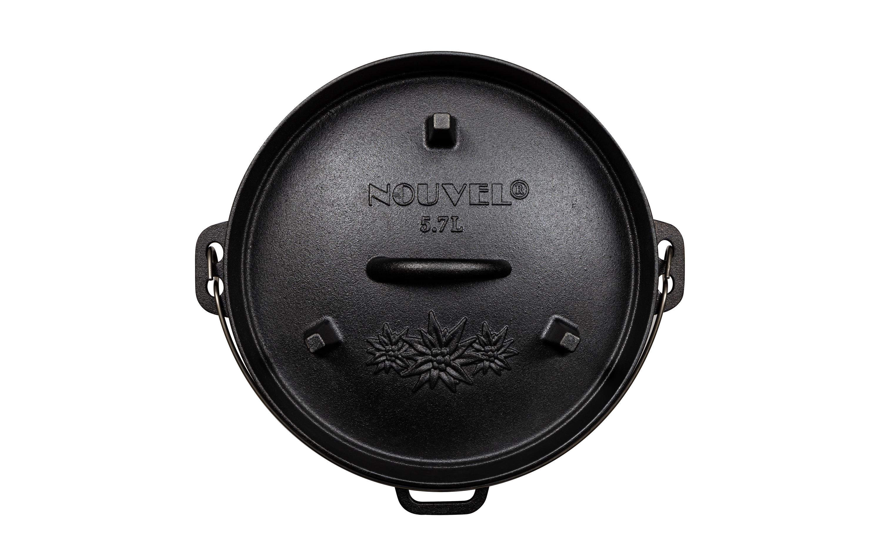 Nouvel Grilltopf Dutch-Oven, 5.7 l, Schwarz