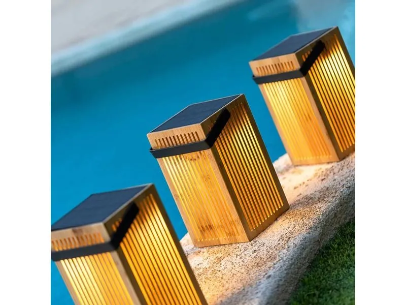 new Garden Okinawa Lantern kabellose, tragbare Laterne Braun