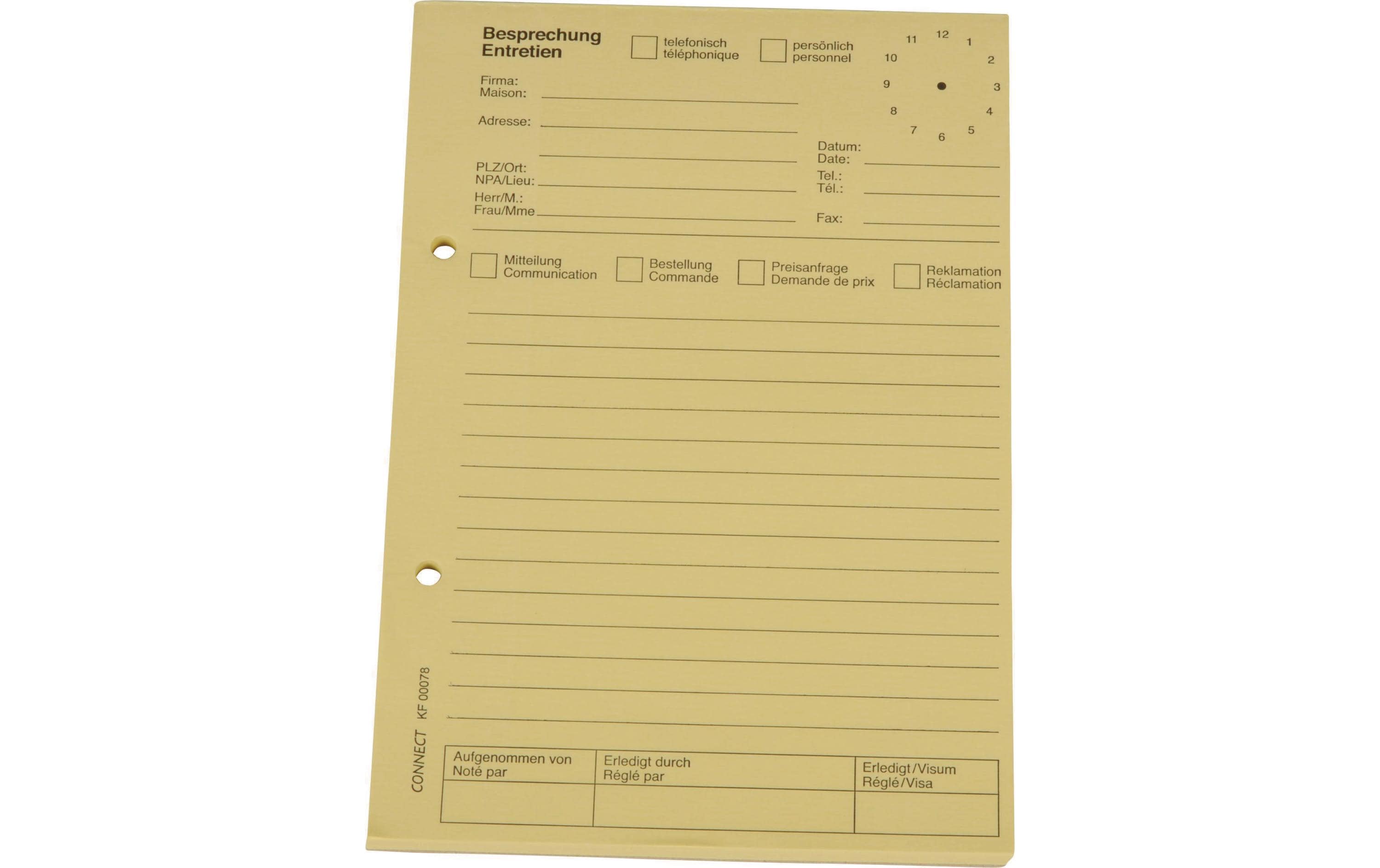 CONNECT Telefonblock A5 gelb CONNECT Telefonblock A5 gelb