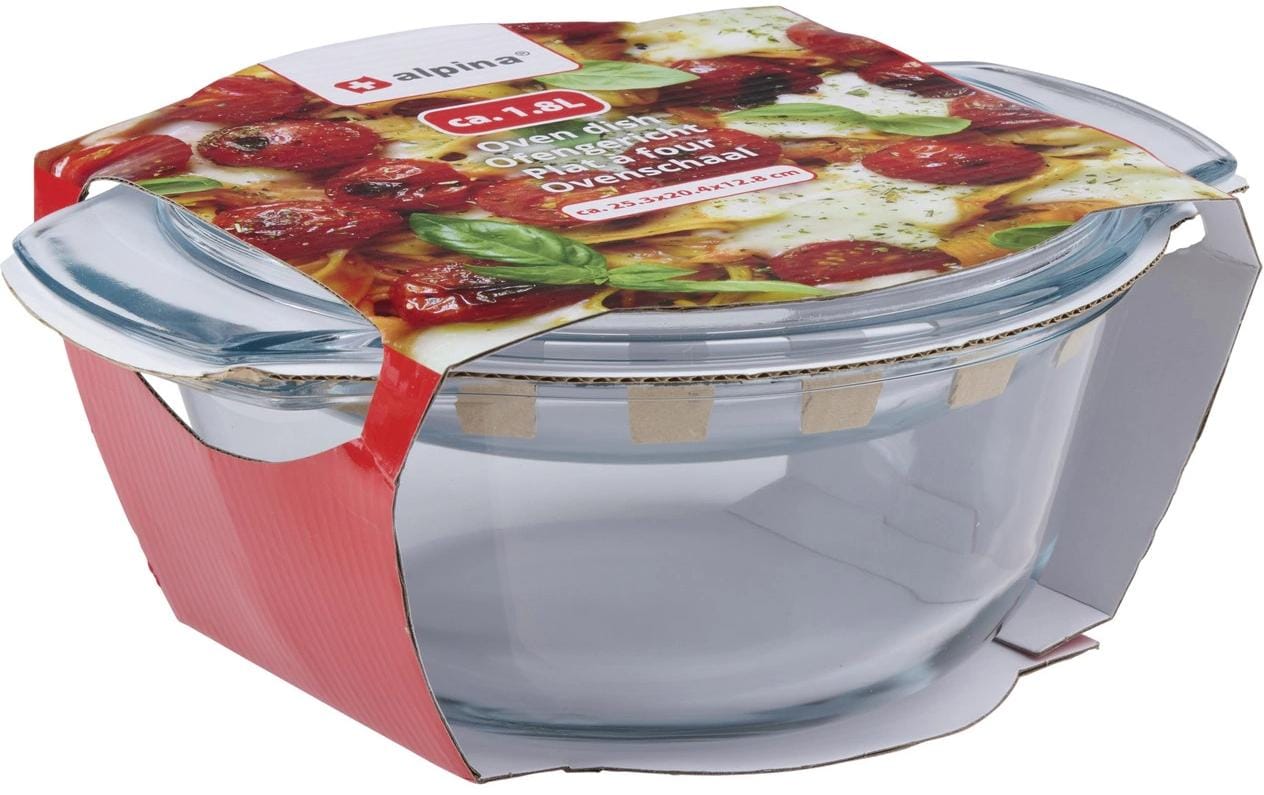 alpina Auflaufform 1.8 l Oval, Transparent