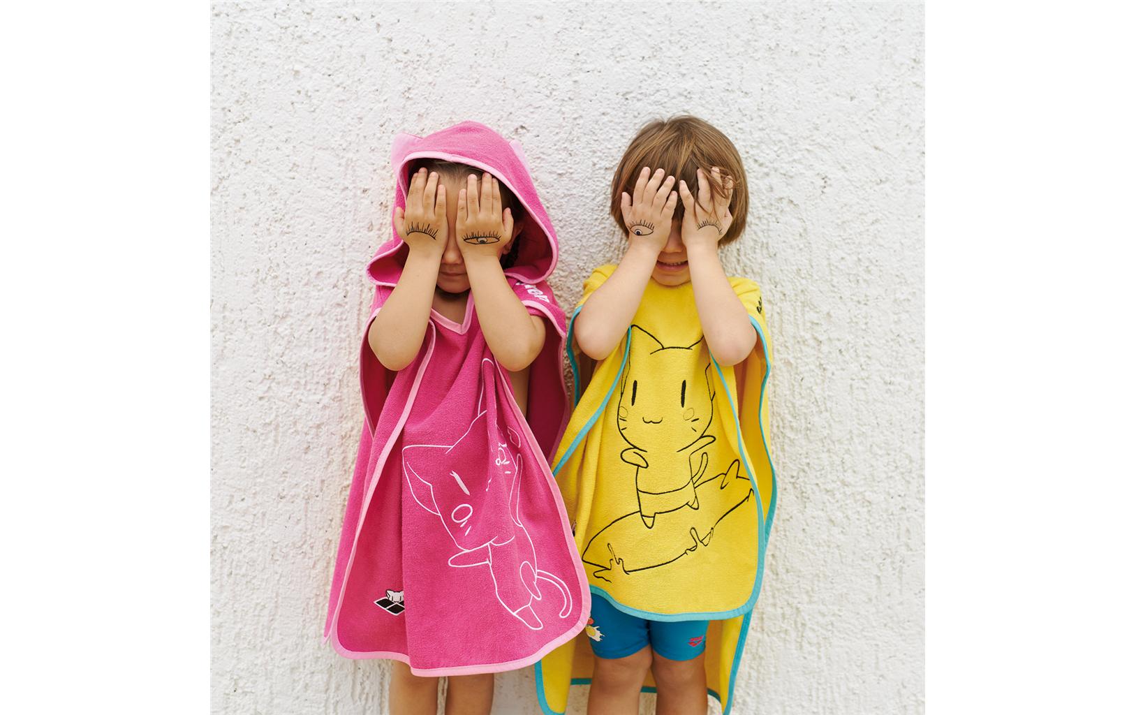 Arena Strandtuch Kids Friends Poncho Yellow, S