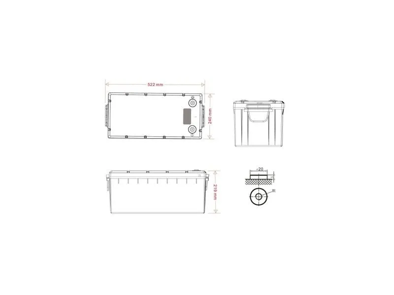 Ritar Batterie LiFePO4 12.8 V 200 Ah Froster
